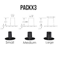 Packx3 Tapa Tapones Para Tacos O Tacones - Pack Incluye Talla SML